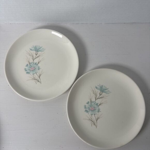 2 Vtg Taylor Smith & Taylor Ever Yours Boutonniere Pattern 6.5" Bread/App Plate - Picture 1 of 5